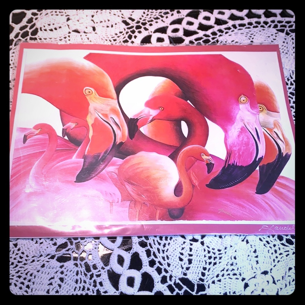 Flamingo Print signed by Claudel